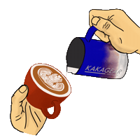 Kakagear surf latte latte art kakagear Sticker