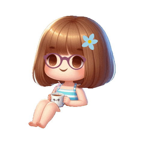 Coffee-Break Girl Sticker