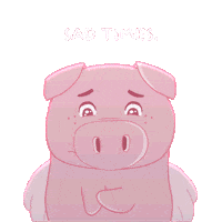 Sad Flying Pig Sticker by PositivelyPigasus