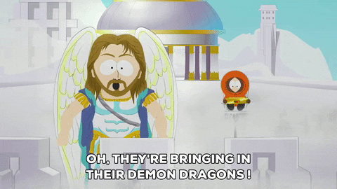 kenny mccormick angel GIF by South Park 