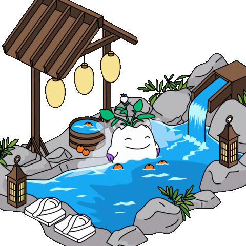 Stressed Hot Tub Sticker by Magic Eden