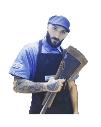 Butcher Tattoed Sticker by ilmacellaioarbatax