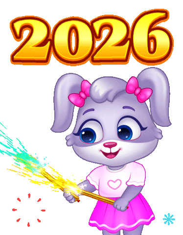 Happy New Year Party Sticker by Lucas and Friends by RV AppStudios