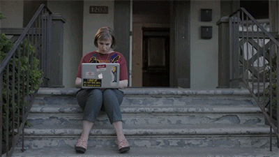 lena dunham computer GIF by Girls on HBO