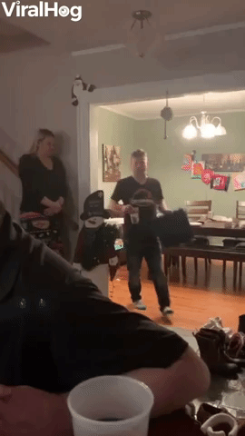 Family Having Fun Scaring Each Other