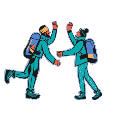 Skiing Climbing Sticker by Basecamp Shop