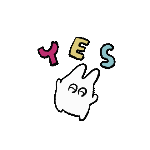 mikasan_mika yes ok rabbit うさぎ Sticker