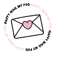 Mail Love Sticker by mypugandco