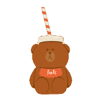 Feels Teddy Bear Sticker by Saddle Cafe
