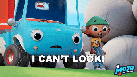 Look Away No Way GIF by Mojo Swoptops