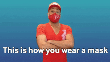 Mask Stay Safe GIF by Robert E Blackmon
