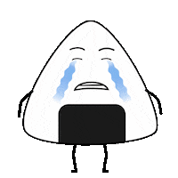 Sad Rice Ball Sticker