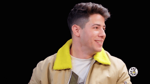jonasbrothers giphyupload hot ones nick jonas jonas brothers GIF