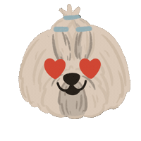 In Love Dog Sticker by Ann of Facedit