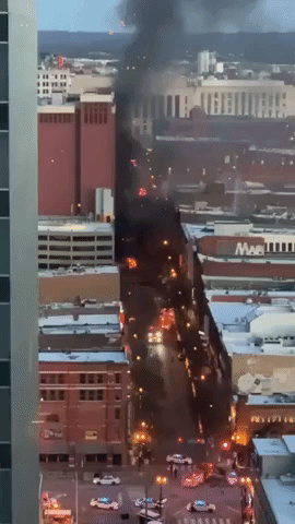 Emergency Crews Respond to Explosion in Downtown Nashville