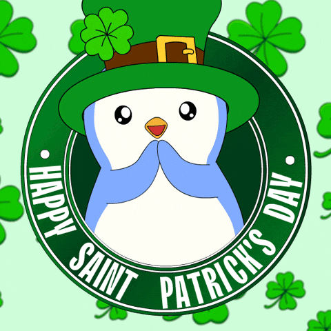 St Patricks Day Penguin GIF by Pudgy Penguins
