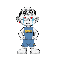Not Happening No Way Sticker by Zhot Shop