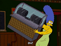 marge simpson fight GIF