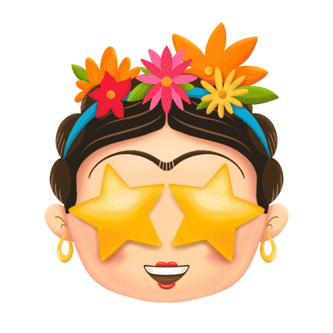 Frida Kahlo Art Sticker by ¡Ay Güey!