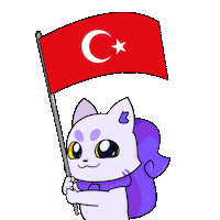 Flag Turkey Sticker by Lucky Kat Studios