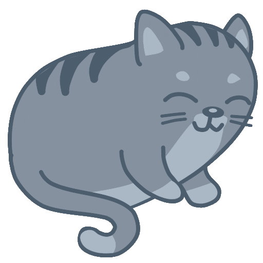 Happy Cat Sticker by Iconka.com