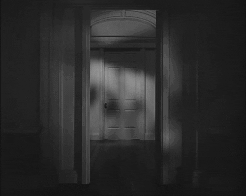 black and white horror GIF