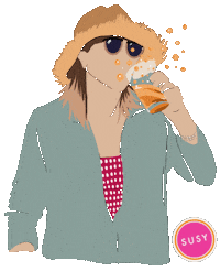 Orange Juice Art Sticker