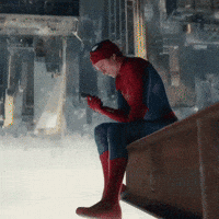 Chilling Spider-Man GIF