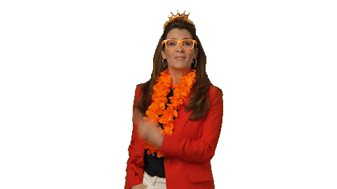 Orange Dancing Sticker by Postcode Loterij