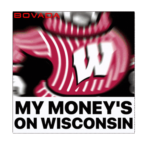 College Basketball Wisconsin Sticker by Bovada