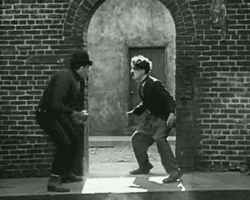 charlie chaplin fight GIF by Maudit