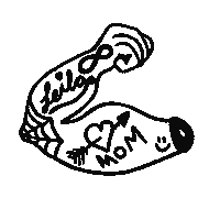 Artisme2300 art mom tattoo cdf Sticker