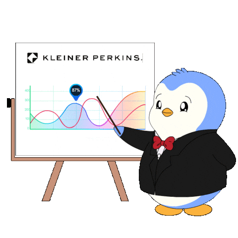 Invest Kleiner Perkins Sticker by Pudgy Penguins