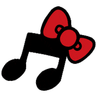 Sanrio music hello kawaii kitty Sticker