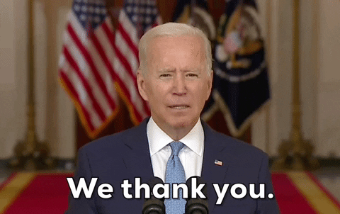 We Thank You Joe Biden GIF by GIPHY News