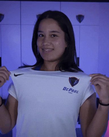 Womens Tennis GIF by DePaul Blue Demons