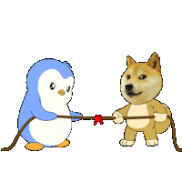 Tug Of War Win Sticker by Pudgy Penguins