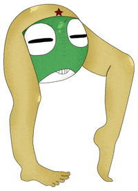 loud laughing sgt frog GIF