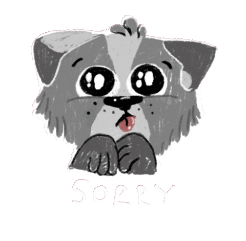 Sorry Dog Sticker