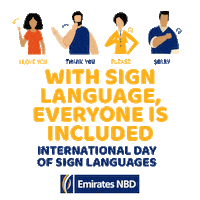 Sign Language Sticker by EmiratesNBD