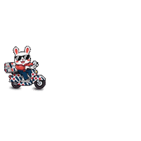 picknpayasap excited shopping bike bunny Sticker