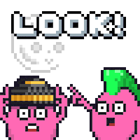 Look Pointing Sticker by Potatoz by 9GAG