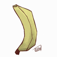CARIMECHAN08 hello banana chibi pop out GIF