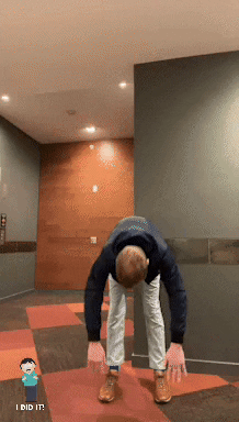 HOLYCATFISH giphyattribution yoga dude i did it GIF