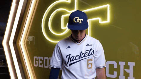 Georgia Tech Baseball GIF by Georgia Tech Yellow Jackets