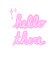 Pink Hello Sticker by Jess