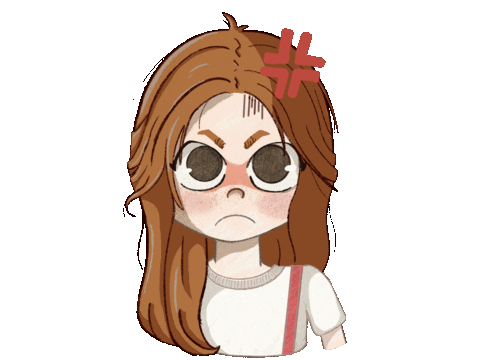 Angry Girl Sticker