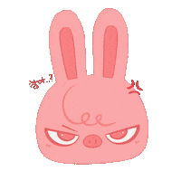Angry Bunny Sticker