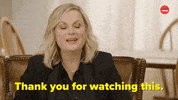 Thank You For Watching Amy Poehler GIF by BuzzFeed