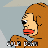 Calm Down Back Off GIF by Ponke